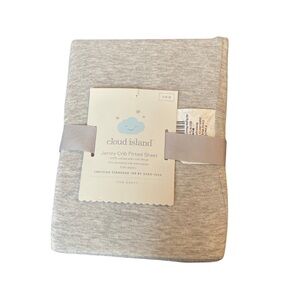 Cloud Island Soft Gray Jersey Crib Sheet